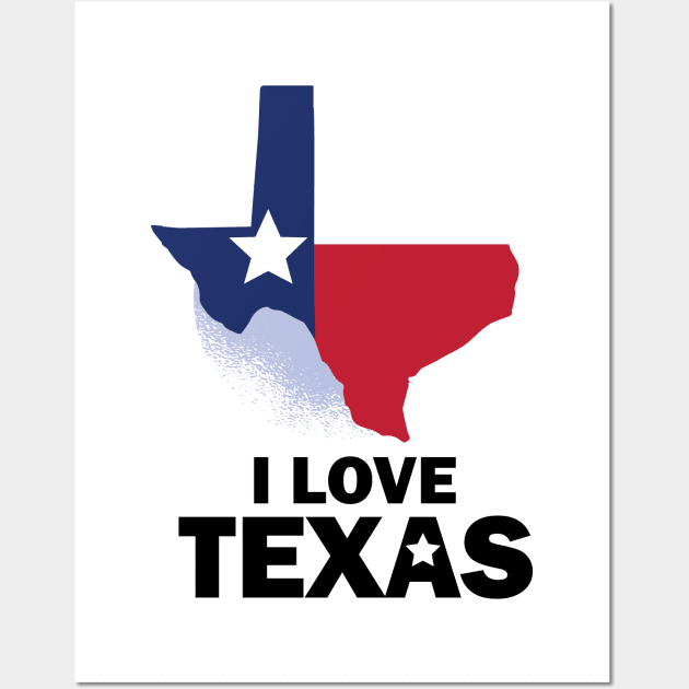 I Love Texas Wall Art by Shalini Kaushal